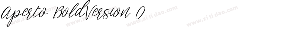 Aperto BoldVersion 0字体转换